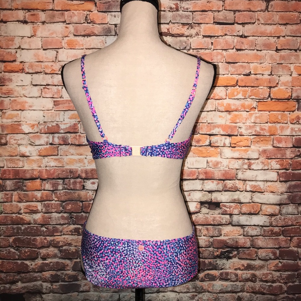 Nanette Lepore Technicolor Tropical Tease Bikini Top Swimsuit Size 8